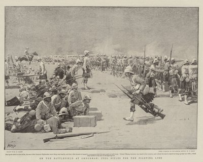 On the Battlefield at Omdurman, Cool Rifles for the Fighting Line by Henry Marriott Paget